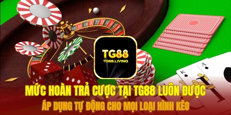 Mức hoàn trả cược tại TG88 luôn được áp dụng tự động cho mọi loại hình kèo